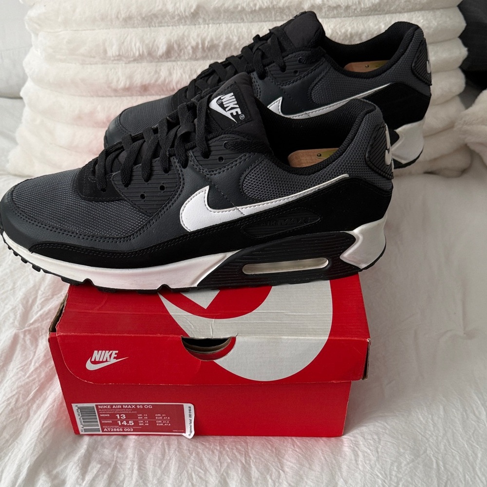 Nike Air Max 95 OG Black White Sneakers Men’s size 13 - Picture 3 of 5
